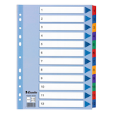 Artikelbild 1 für Esselte Ordnerregister DIN A4 Vollformat 1-12 farbig 12-teilig, 1 Satz, Artikelnummer 352831