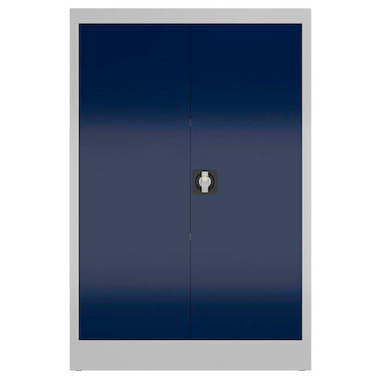 Artikelbild 3 für ClassiX Metallschrank X-530291 enzianblau, lichtgrau 80,0 x 38,0 x 120,0 cm, aufgebaut, Artikelnummer 184368