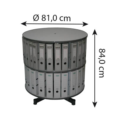 Artikelbild 2 für reef Ordnerdrehsäule buche bis zu 48 Ordner, Etagen einzeln drehbar, H: 84,0 cm, Artikelnummer 491682