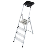 Artikelbild 1 für KRAUSE Stehleiter einseitig MONTO Secury mit Multi-Grip silber 4 Stufen, H: 160,0 cm, Artikelnummer 568923