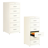 Artikelbild 1 für mauser client entry Karteischrank reinweiß 6 Schubladen 55,2 x 60,0 x 135,0 cm, Artikelnummer 259491