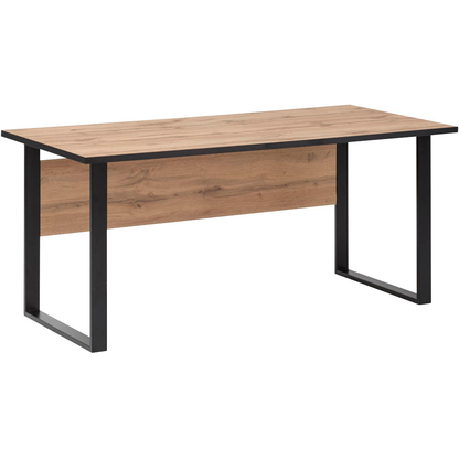 Artikelbild 4 für MÖBELPARTNER 2000 Schreibtisch landhaus-eiche rechteckig, Kufen-Gestell schwarz 160,0 x 75,0 cm, Artikelnummer 183933