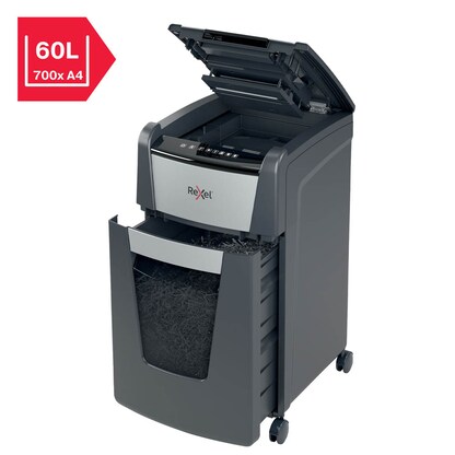 Artikelbild 14 für Rexel Optimum AutoFeed+ 225M Aktenvernichter mit Partikelschnitt P-5, 2 x 15 mm, bis 225 Blatt, schwarz, Artikelnummer 267532