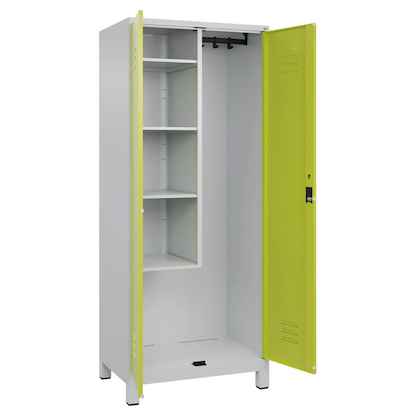 Artikelbild für CP Putzmittelschrank Classic Plus 080110-02 S10024 clowngrün, lichtgrau 80,0 x 50,0 x 195,0 cm, aufgebaut, Artikelnummer 175527