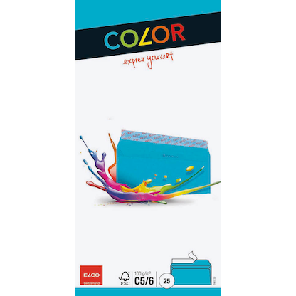 Artikelbild 4 für ELCO Briefumschläge Color DIN lang ohne Fenster intensivblau haftklebend 25 St., Artikelnummer 295419