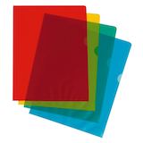 Artikelbild 1 für 100 office discount Sichthüllen DIN A4 farbsortiert genarbt 0,12 mm, Artikelnummer 780791