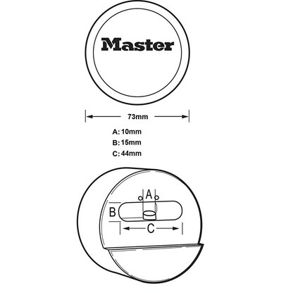 Artikelbild 11 für Master Lock® Tür-Zusatzschloss 736EURD silber, Artikelnummer 727384