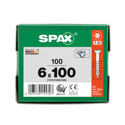 Artikelbild 8 für SPAX® Universalschrauben T30 Senkkopf WIROX 0191010601005 6 mm x 100 mm, 100 St., Artikelnummer 395622