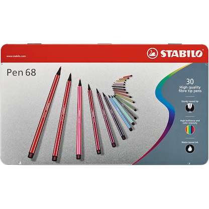 Artikelbild 2 für STABILO Pen 68 Filzstifte farbsortiert, 30 St., Artikelnummer 816304