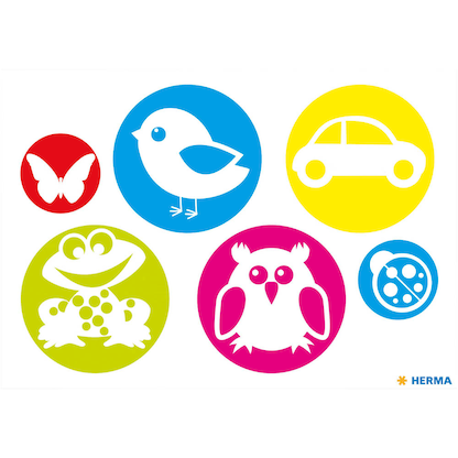 Artikelbild 2 für HERMA reflektierende Aufkleber Kreise mit Bild, 6 St., Artikelnummer 493714