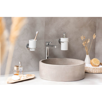 Artikelbild 5 für WENKO Zahnputzbecher Isera silber/weiß, Artikelnummer 807604