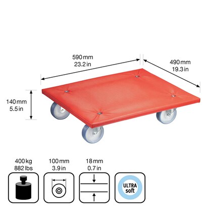 Artikelbild 3 für WAGNER® design yourself Transportroller MM 1397 braun 49,0 x 59,0 x 14,0 cm bis 400,0 kg, Artikelnummer 419459