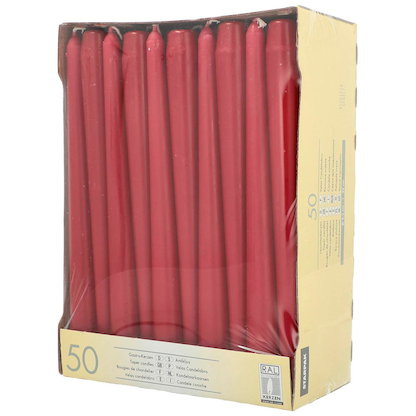 Artikelbild 3 für 50 STARPAK Kerzen bordeaux, Artikelnummer 683241