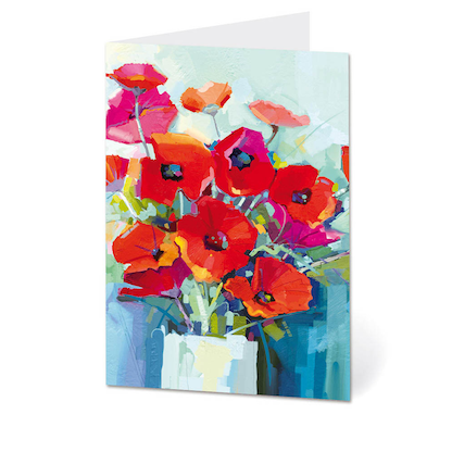 Artikelbild für LUMA Grußkarte Mohnblumen DIN B6, Artikelnummer 403392