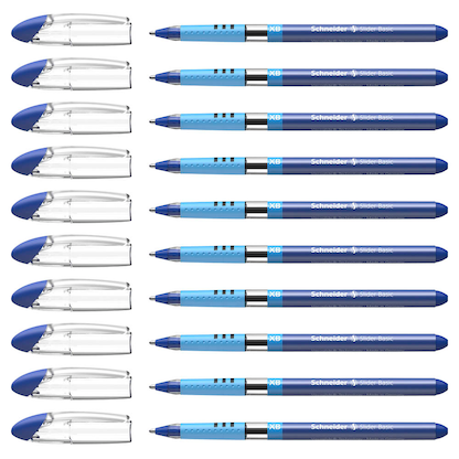 Artikelbild 5 für Schneider Kugelschreiber Slider Basic XB blau/transparent, Schreibfarbe: blau, 10 St., Artikelnummer 867309