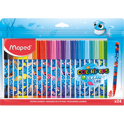 Artikelbild 19 für maped Ocean Life Filzstifte farbsortiert, 24 St., Artikelnummer 967202