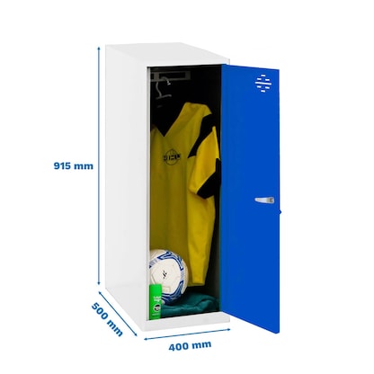 Artikelbild 2 für Simonrack Spind SIMONLOCKER DISM SINGLE weiß, blau 8425437118036, 1 Schließfach 40,0 x 50,0 x 91,5 cm, Artikelnummer 355547