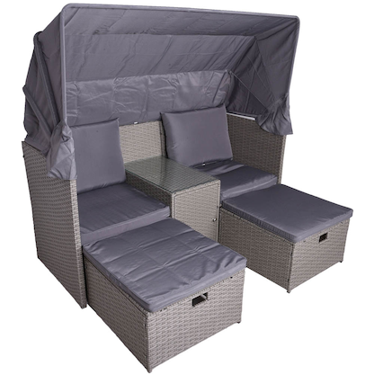 Artikelbild 2 für Garden Pleasure Loungegruppe SAINT TROPEZ grau Kunststoff, Metall, 7-teilig, Artikelnummer 897601