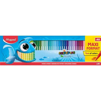 Artikelbild 13 für maped Ocean Life Filzstifte farbsortiert, 48 St., Artikelnummer 966992