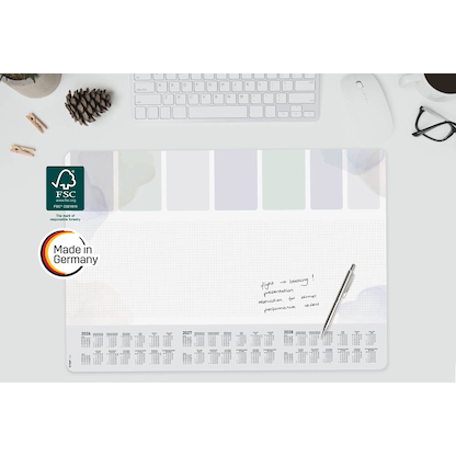 Artikelbild 9 für SIGEL Schreibtischunterlage Pastel 2026/2027/2028 weiß/grau Papier 59,5 x 41,0 cm, 30 Blatt, Artikelnummer 585754