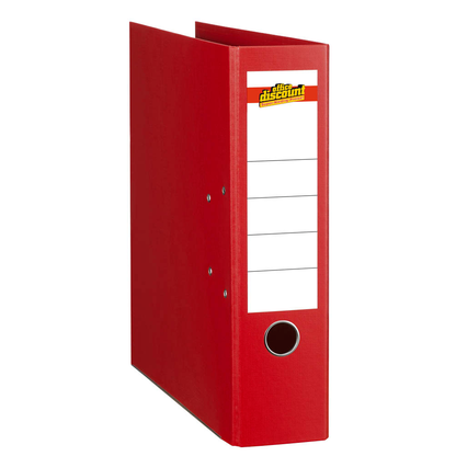 Artikelbild 2 für office discount Ordner rot Kunststoff 8,0 cm DIN A4, Artikelnummer 501536