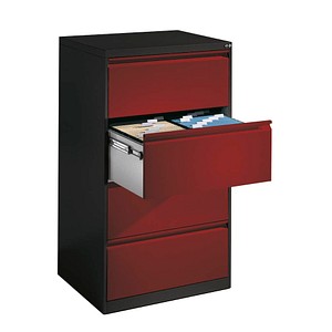 CP Hängeregistraturschrank rot/grau 4 Schubladen CP Hängeregistraturschrank rot/grau 4 Schubladen