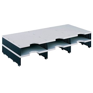 styro Sortierstation Styrodoc grau/schwarz mit 6 Fächern styro Sortierstation Styrodoc grau/schwarz mit 6 Fächern