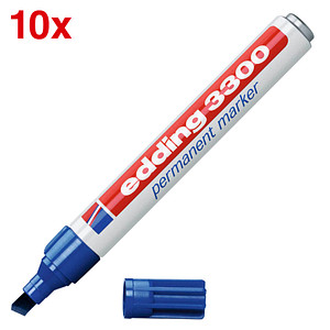 10 edding 3300 Permanentmarker blau 1,0 - 5,0 mm 10 edding 3300 Permanentmarker blau 1,0 - 5,0 mm