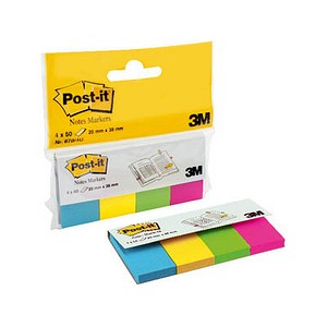 Post-it® Notes Markers Haftmarker farbsortiert 4x 50 Streifen Post-it® Notes Markers Haftmarker farbsortiert 4x 50 Streifen