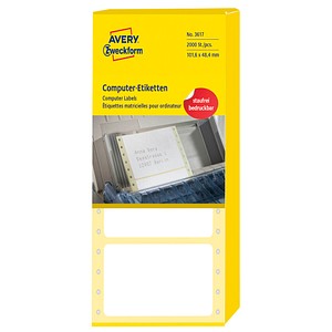 2.000 AVERY Zweckform Computer-Endlosetiketten 3617 weiß 2.000 AVERY Zweckform Computer-Endlosetiketten 3617 weiß