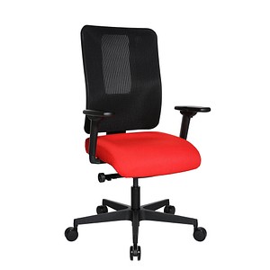 Topstar Bürostuhl discount Open T310 X Sitness | schwarz Deluxe, office (N) rot, Gestell OX300TW2 Stoff