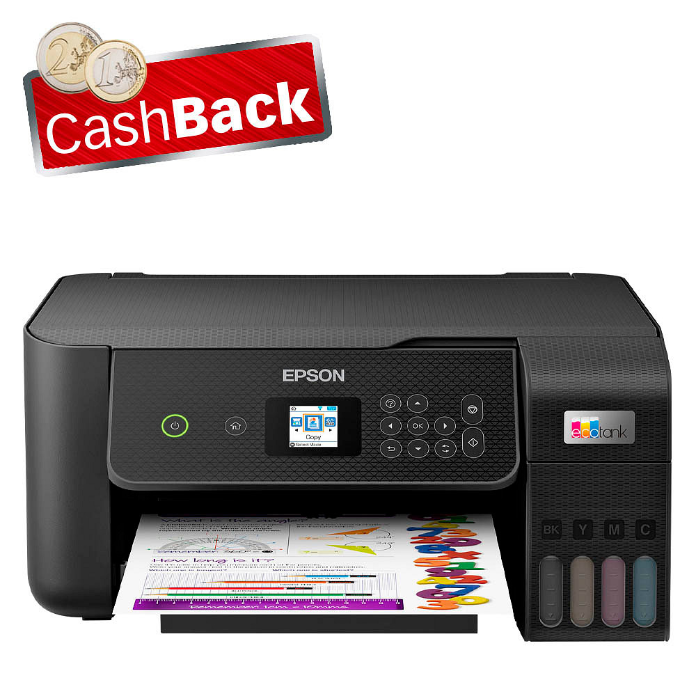 AKTION: EPSON 3 CashBack ET-2820 mit Tintenstrahl-Multifunktionsdrucker schwarz 1 | office discount in EcoTank