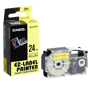 CASIO Beschriftungsband XR-24YW XR-24YW1, 24 mm schwarz auf gelb CASIO Beschriftungsband XR-24YW XR-24YW1, 24 mm schwarz auf gelb