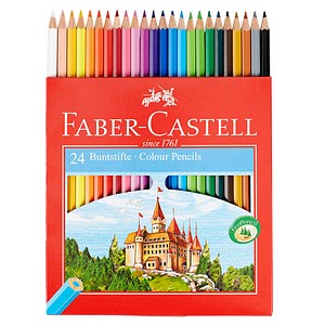 24 FABER-CASTELL CASTLE Buntstifte farbsortiert 24 FABER-CASTELL CASTLE Buntstifte farbsortiert
