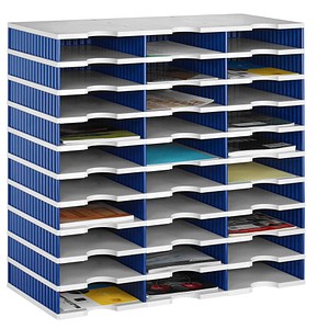 styro Sortierstation Styrodoc grau/blau mit 30 Fächern styro Sortierstation Styrodoc grau/blau mit 30 Fächern