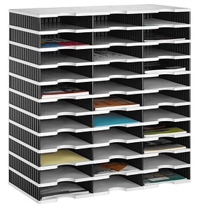 styro Sortierstation Styrodoc grau/schwarz mit 33 Fächern styro Sortierstation Styrodoc grau/schwarz mit 33 Fächern