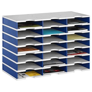 styro Sortierstation Styrodoc grau/blau mit 21 Fächern styro Sortierstation Styrodoc grau/blau mit 21 Fächern