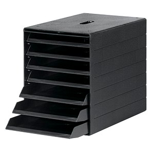 DURABLE Schubladenbox IDEALBOX PLUS schwarz 1712001058, DIN C4 mit 7 Schubladen