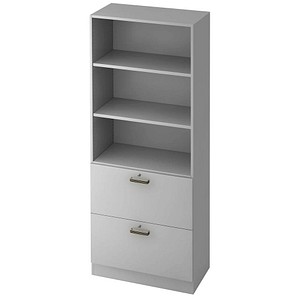 HAMMERBACHER Savona Regalschrank grau/grau 2 Fachböden HAMMERBACHER Savona Regalschrank grau/grau 2 Fachböden