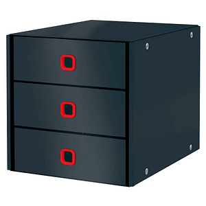 LEITZ Schubladenbox Click & Store Cosy grau 53680089, DIN A4 mit 3 Schubladen