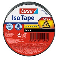 tesa Iso Tape Isolierband schwarz 19,0 mm x 20,0 m 1 Rolle