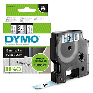DYMO Beschriftungsband D1 45010 S0720500, 12 mm schwarz auf transparent DYMO Beschriftungsband D1 45010 S0720500, 12 mm schwarz auf transparent