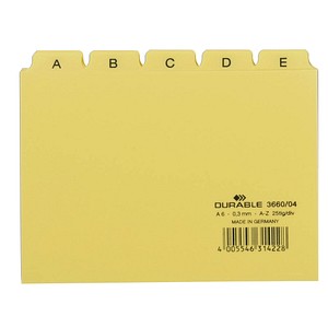 DURABLE Karteikartenregister A-Z gelb DURABLE Karteikartenregister A-Z gelb