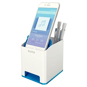 LEITZ Stiftehalter WOW Duo Colour perlweiß/blau Polystyrol 2