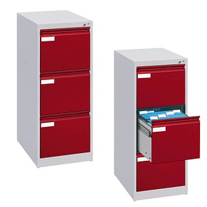 CP C 2000 Acurado Hängeregistraturschrank rot/grau 3 Schubladen CP C 2000 Acurado Hängeregistraturschrank rot/grau 3 Schubladen