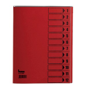 bene Ordnungsmappe 12 Fächer rot bene Ordnungsmappe 12 Fächer rot