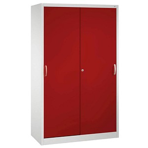 CP C 2000 Acurado Schiebetürenschrank rot/grau 4 Fachböden CP C 2000 Acurado Schiebetürenschrank rot/grau 4 Fachböden