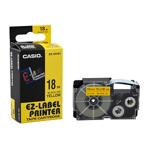CASIO Beschriftungsband XR-18YW XR-18YW1, 18 mm schwarz auf gelb CASIO Beschriftungsband XR-18YW XR-18YW1, 18 mm schwarz auf gelb