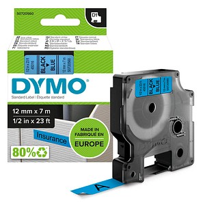 DYMO Beschriftungsband D1 45016 S0720560, 12 mm schwarz auf blau DYMO Beschriftungsband D1 45016 S0720560, 12 mm schwarz auf blau