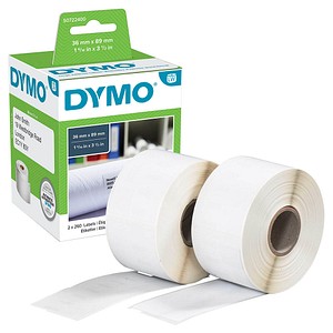 2x 260 DYMO Etiketten S0722400 weiß 2x 260 DYMO Etiketten S0722400 weiß